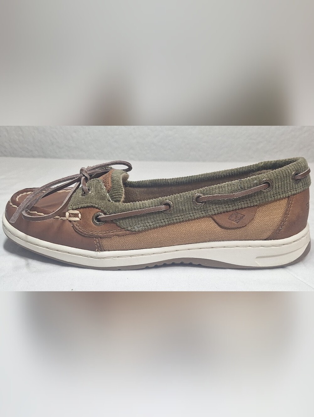 Sperry Top-Sider Angelfish Leather & Corduroy Boat Shoes - Size 6.5